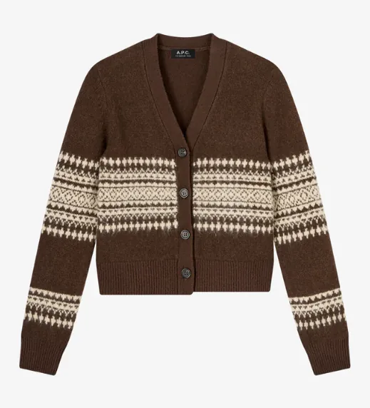 Jacquard Motif Cardigan 